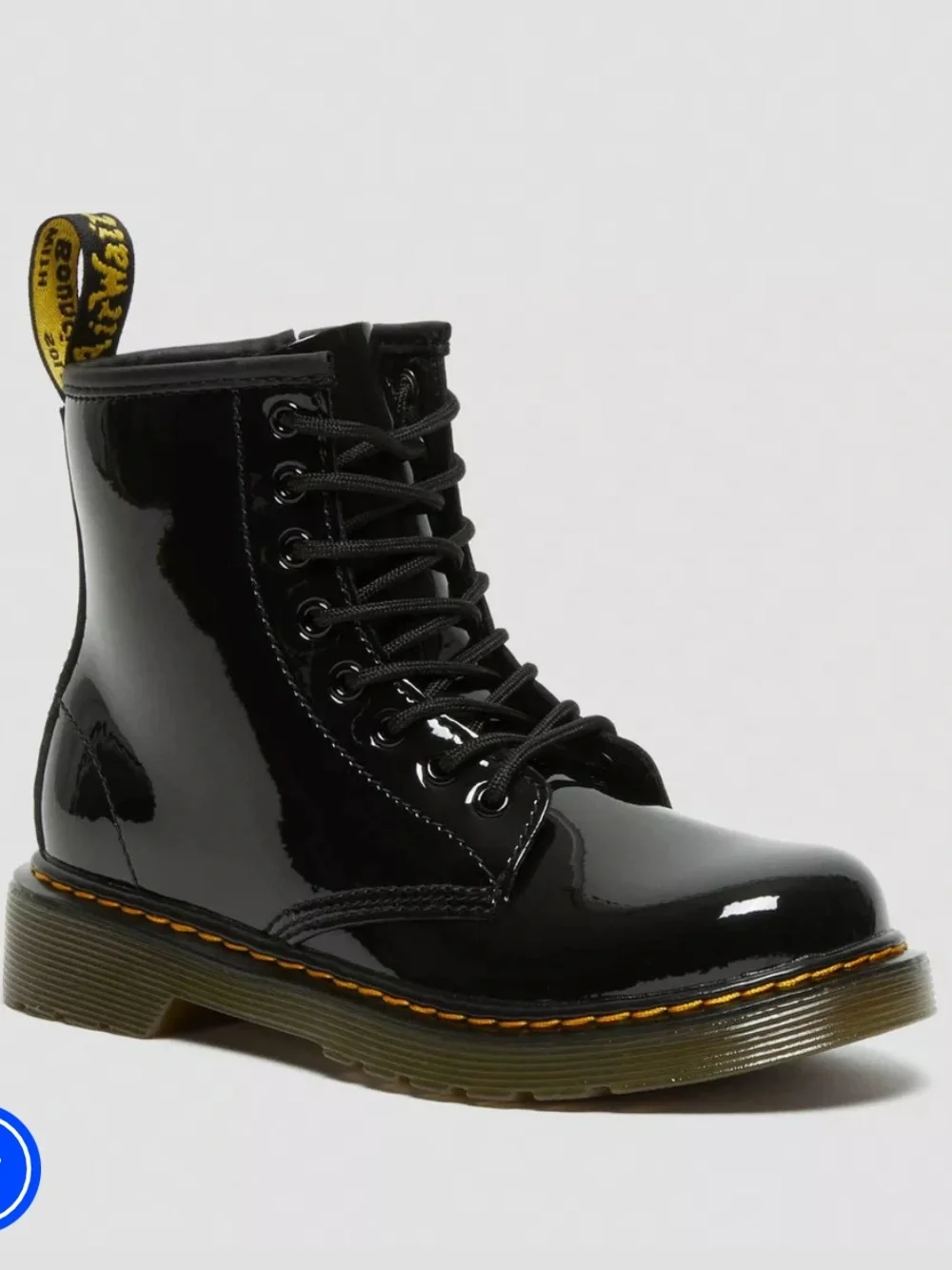 Dr. Marten’s Delaney Black Patent Leather Boots for Toddler Girl, size 11
